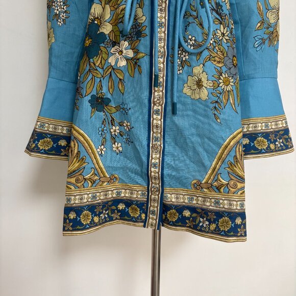 Alemais Cassie Mini Dress in Blue - Picture 9 of 15